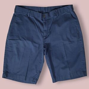 Murano Women's SZ 12 Midi Chino Shorts High-Rise Navy Blue Front & Back Pockets